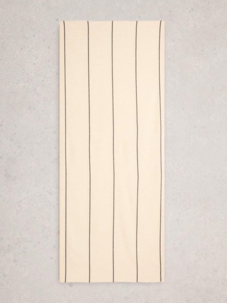Maggie Stripe Scarf in NAT MLT - FLAT BACK