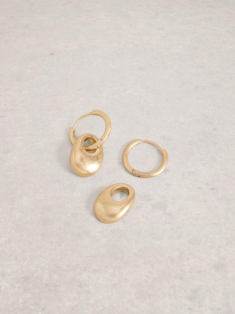 2PK Beth Earring  Necklace in GLD TN MET - FLAT BACK