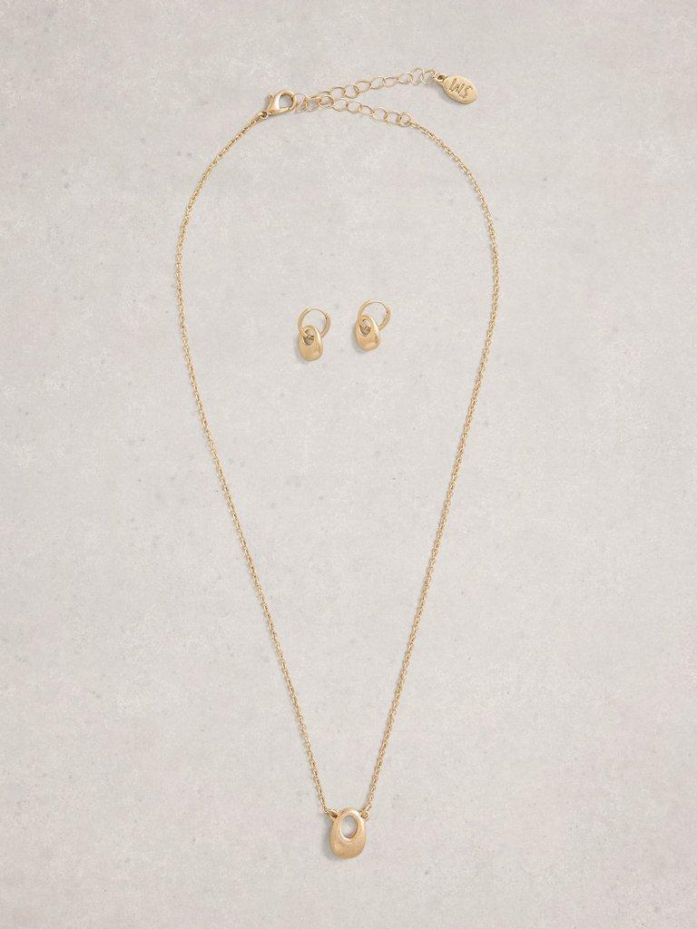 2PK Beth Earring  Necklace in GLD TN MET - FLAT FRONT
