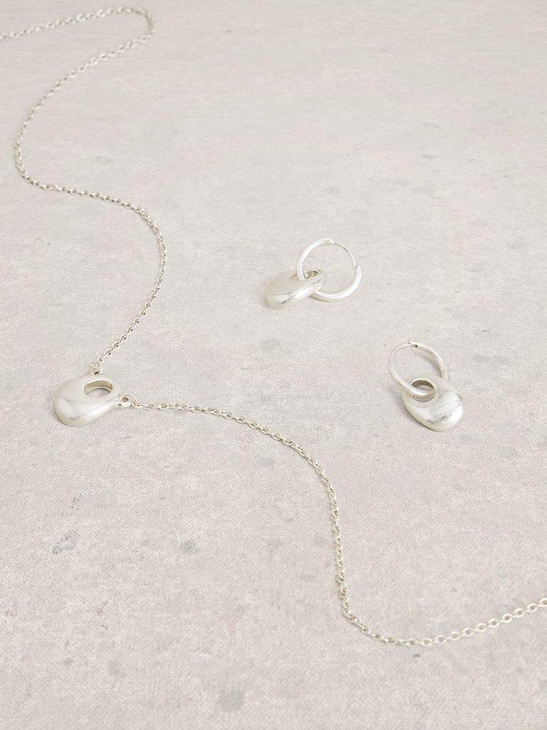 2PK Beth Earring  Necklace in SLV TN MET - FLAT DETAIL