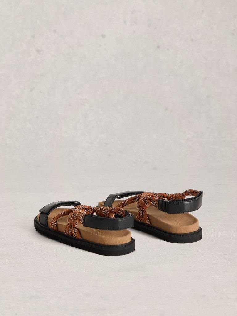 Callie Sandal in BLK MLT - FLAT BACK