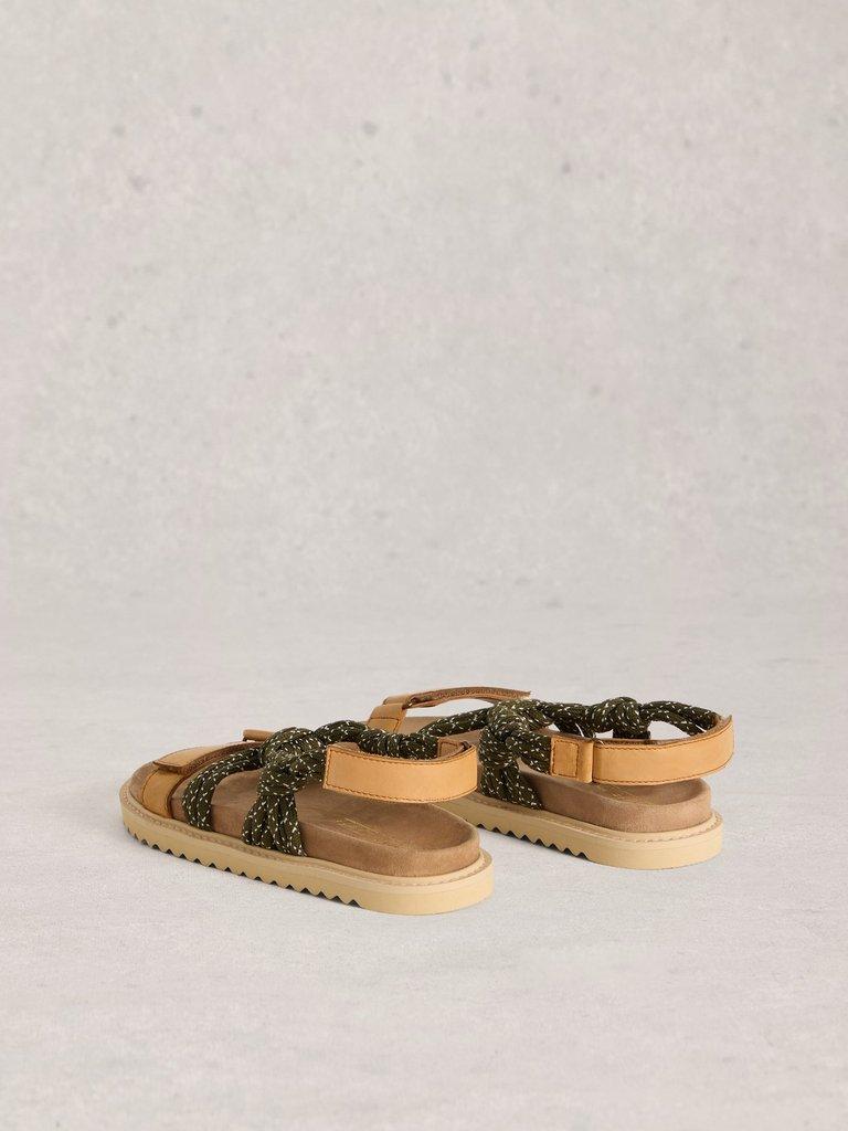 Callie Sandal in MID TAN - FLAT BACK