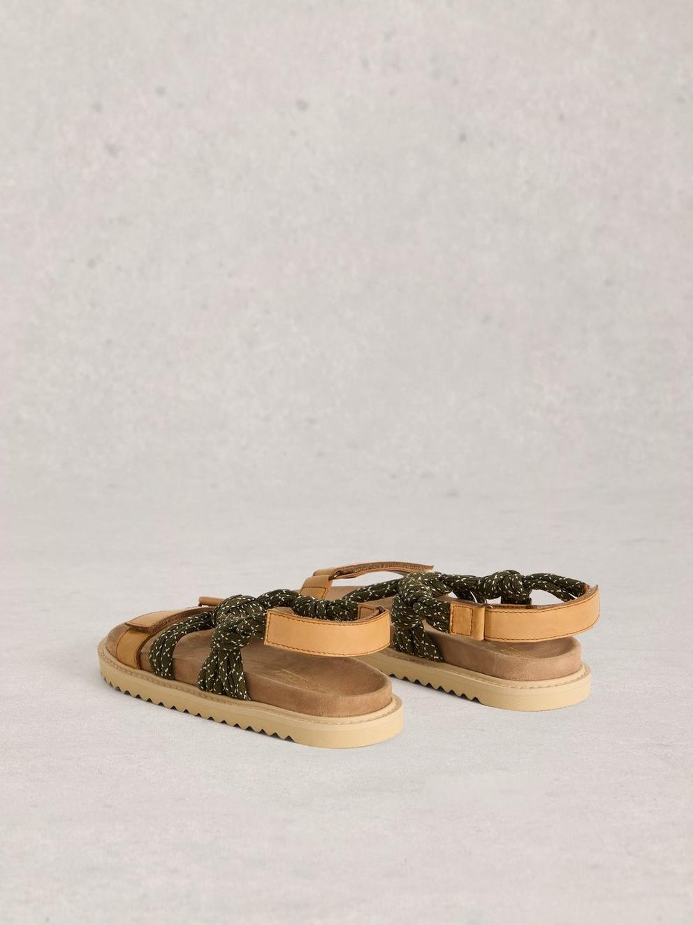 Callie Sandal in MID TAN - FLAT BACK