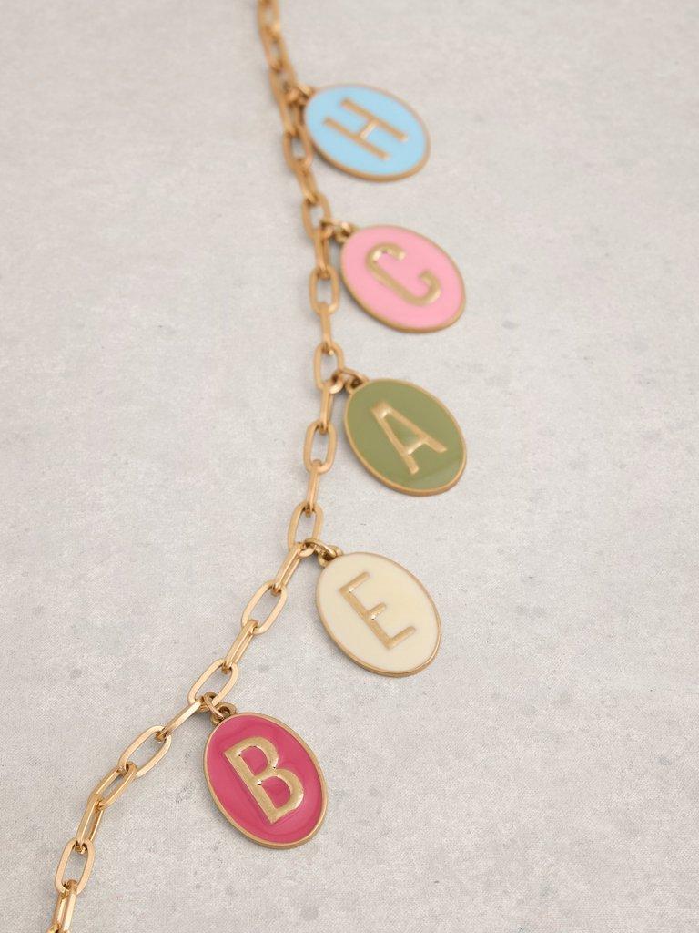 Beach Charm Necklace in GLD TN MET - FLAT DETAIL