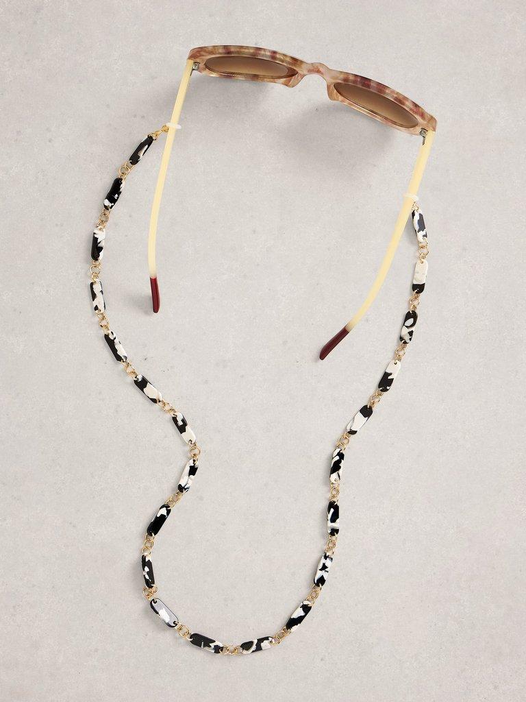 Acetate Sunglasses Chain in BLK MLT - LIFESTYLE