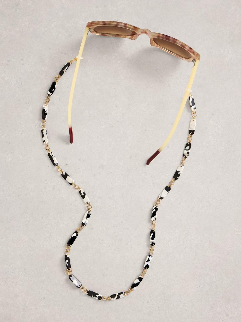 Acetate Sunglasses Chain in BLK MLT - LIFESTYLE