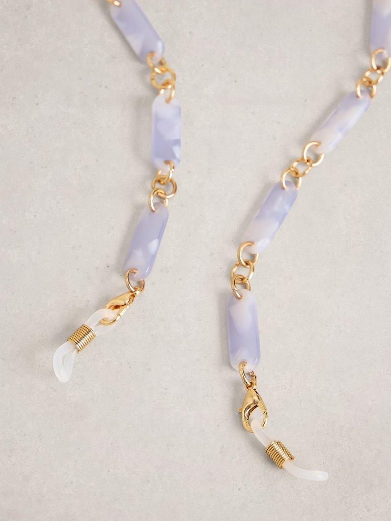 Acetate Sunglasses Chain in DUS BLUE - FLAT BACK