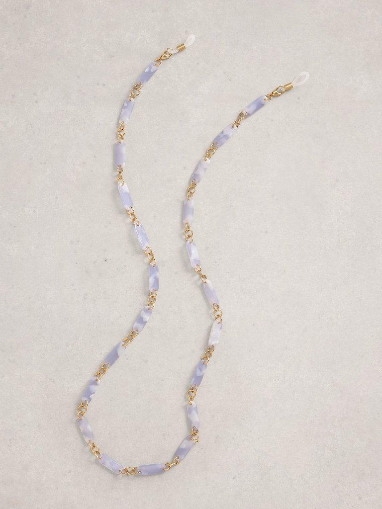 Acetate Sunglasses Chain in DUS BLUE - FLAT FRONT