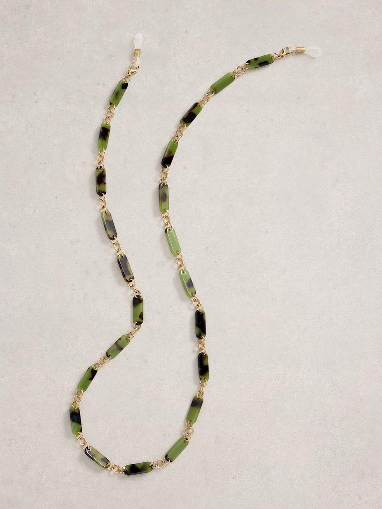Acetate Sunglasses Chain in GREEN MLT - FLAT FRONT