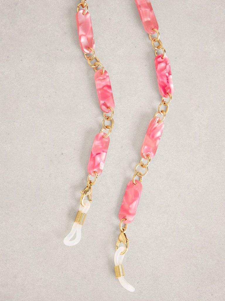 Acetate Sunglasses Chain in PINK MLT - FLAT BACK