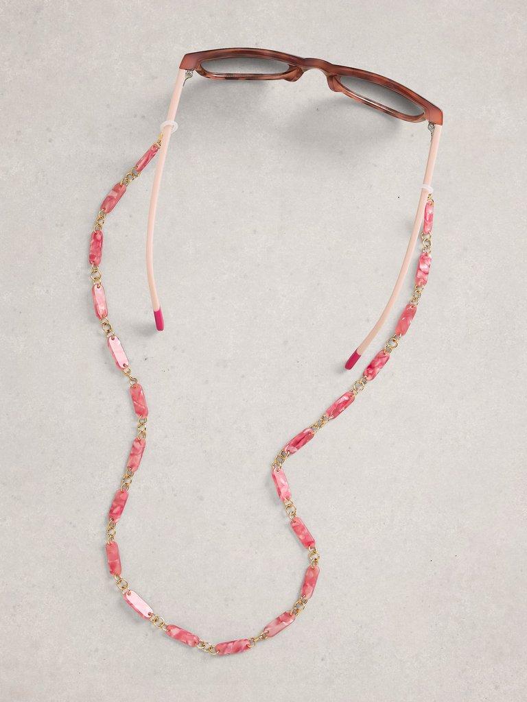 Acetate Sunglasses Chain in PINK MLT - LIFESTYLE
