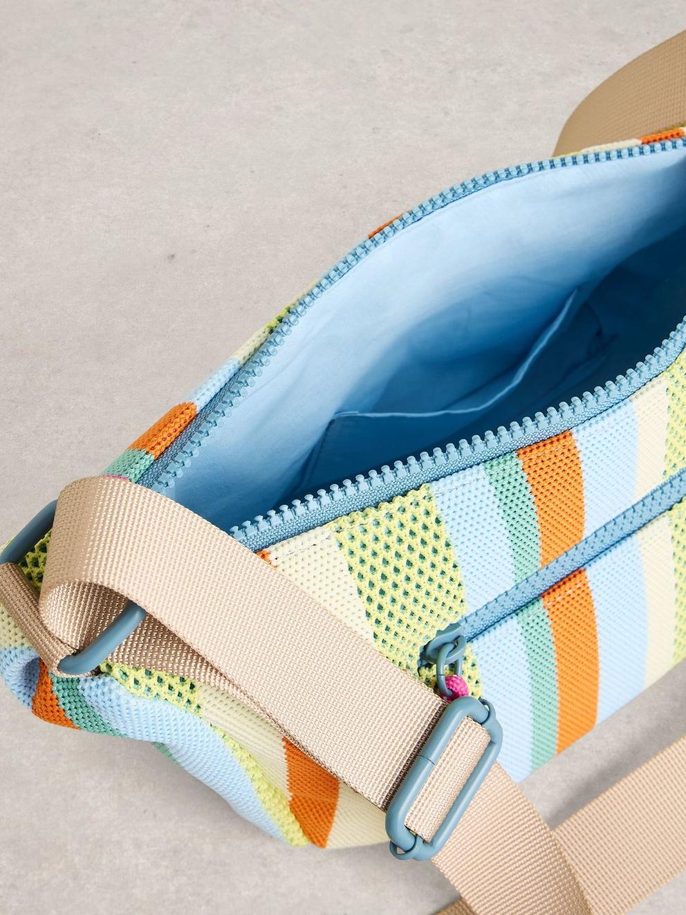 Meadow Mesh Crossbody Bag in YELLOW MLT - FLAT DETAIL