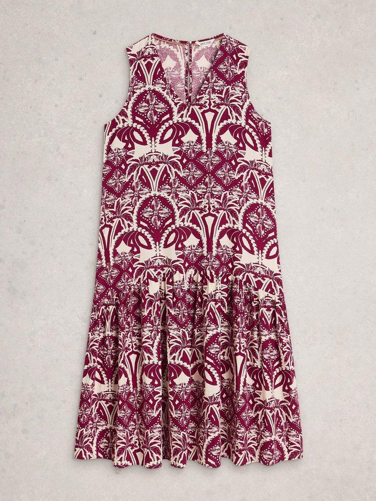 Lily Linen Blend Dress in PINK PR - FLAT FRONT