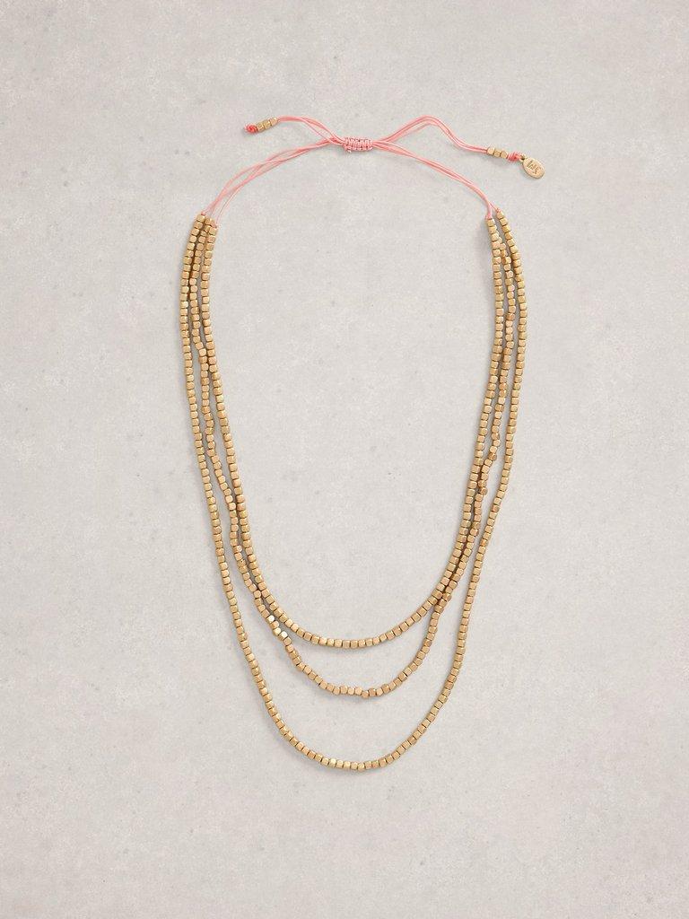 Caitlin Layer Necklace in GLD TN MET - FLAT FRONT