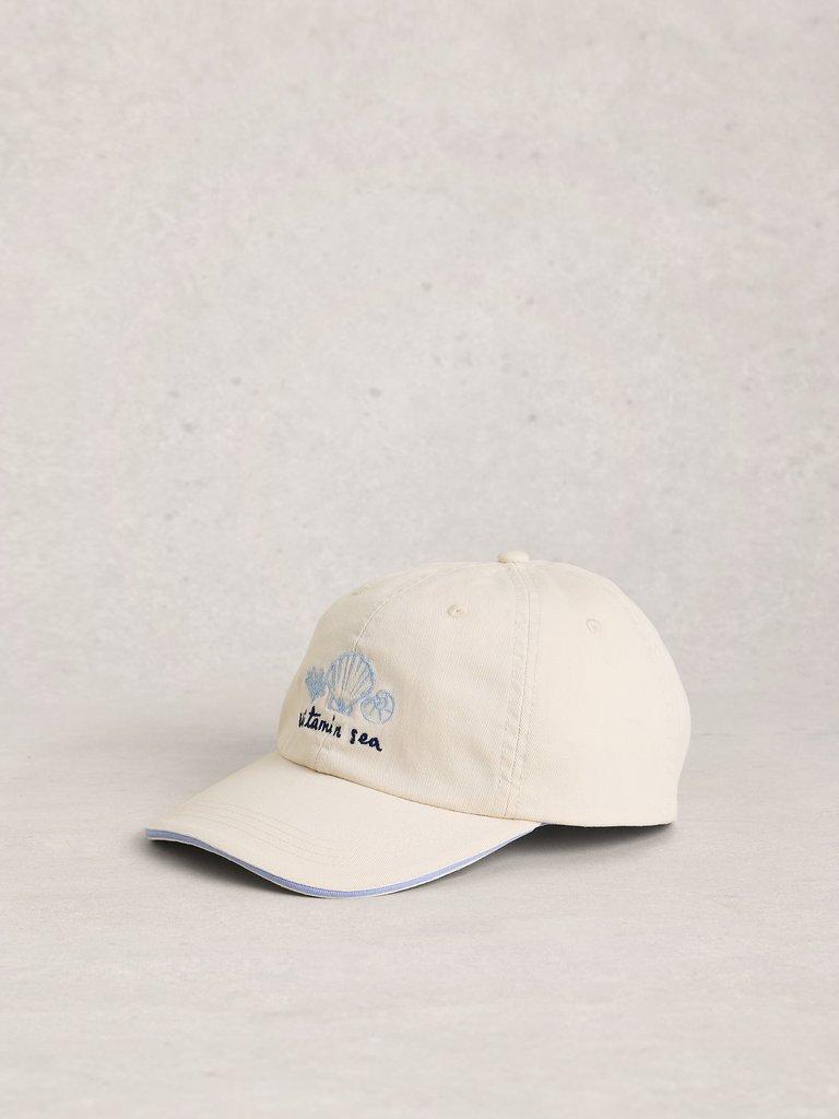 Embroidered Shell Cap in LGT NAT - FLAT FRONT