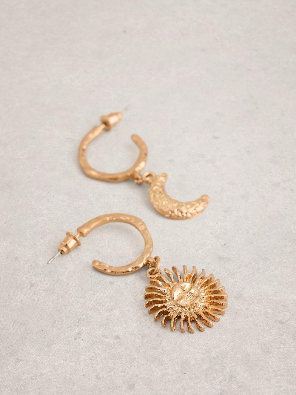 Marisol Sun Earring in GLD TN MET - FLAT DETAIL