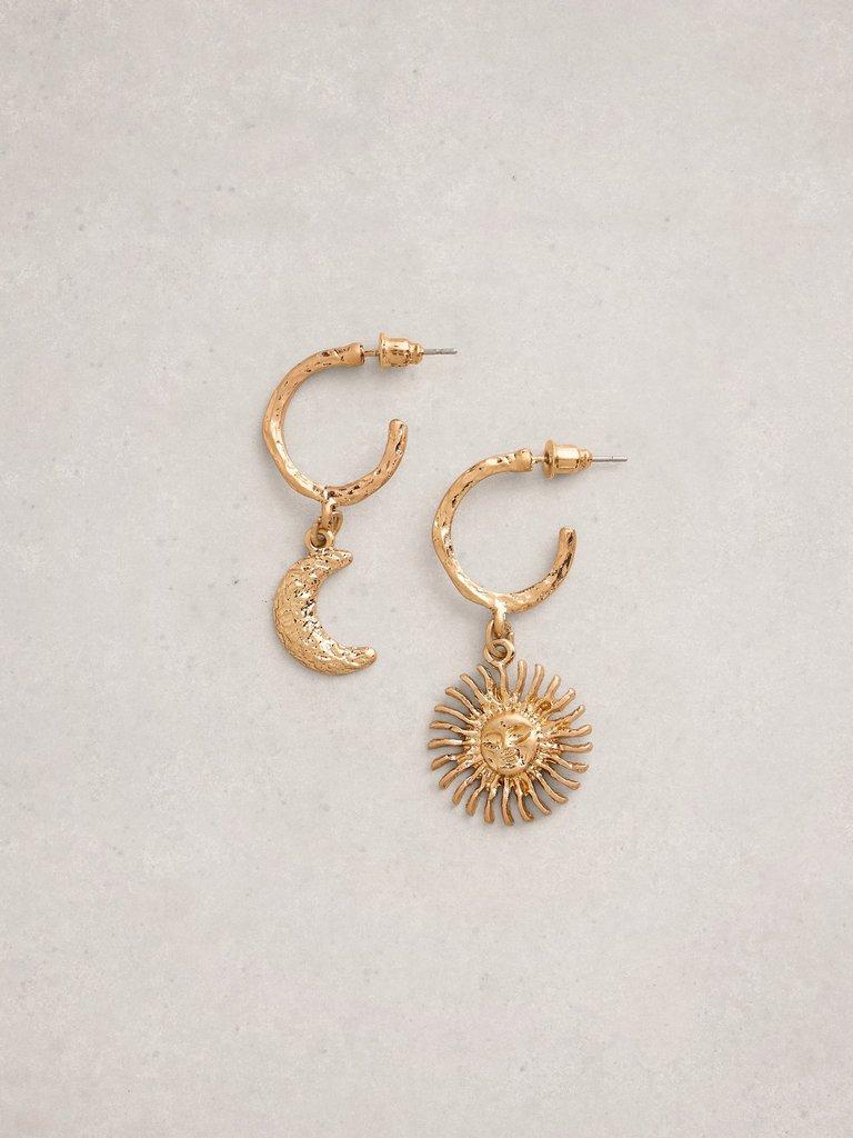 Marisol Sun Earring in GLD TN MET - FLAT FRONT