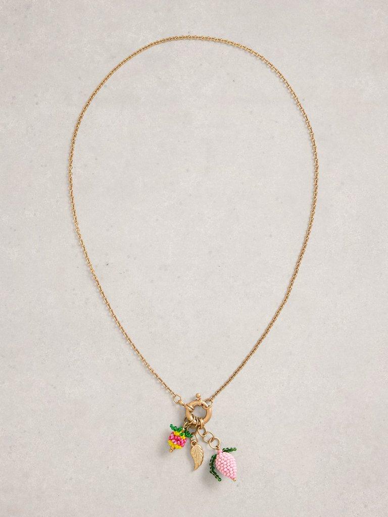 Fruit Charm Necklace in SLV TN MET - FLAT FRONT