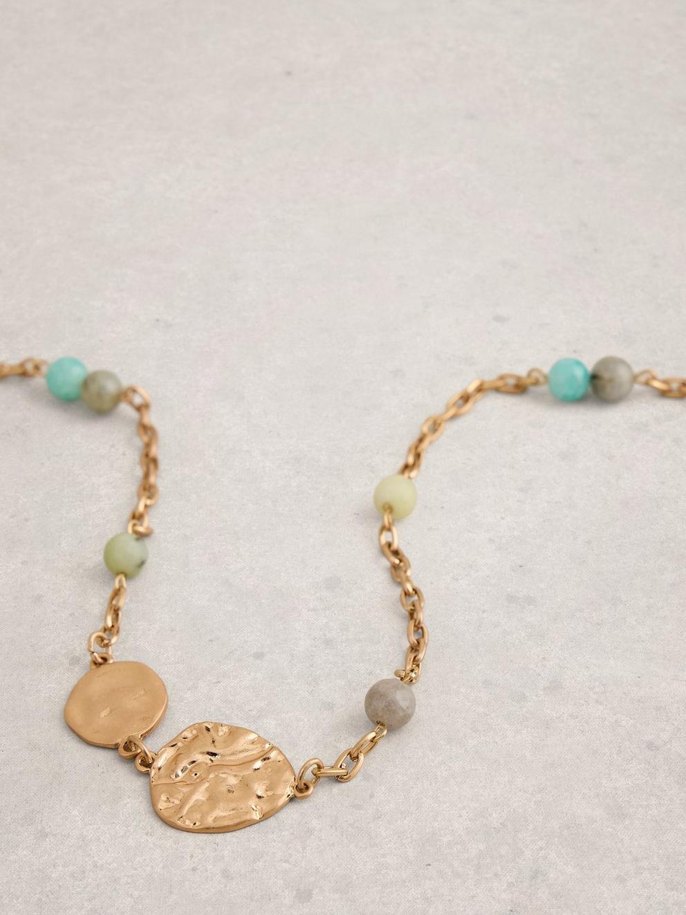 Layla Necklace in GLD TN MET - FLAT DETAIL
