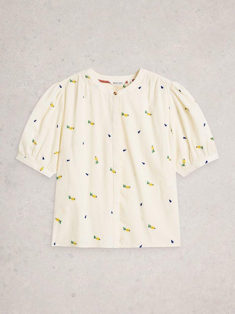 Lana Embroidered Top in IVORY MLT - FLAT FRONT