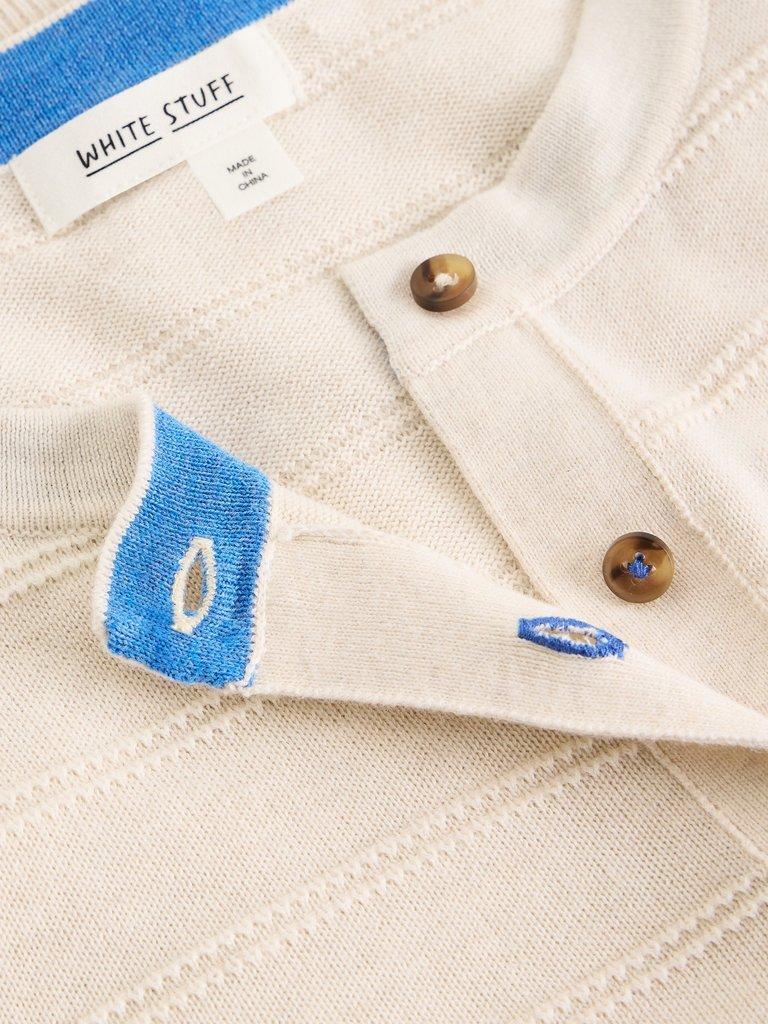 LOIS STITCH CARDI in NAT WHITE - FLAT DETAIL