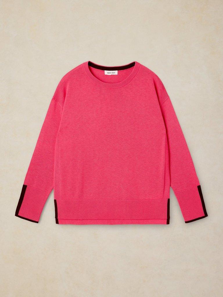 OLIVE JUMPER in BRT PINK - FLAT FRONT