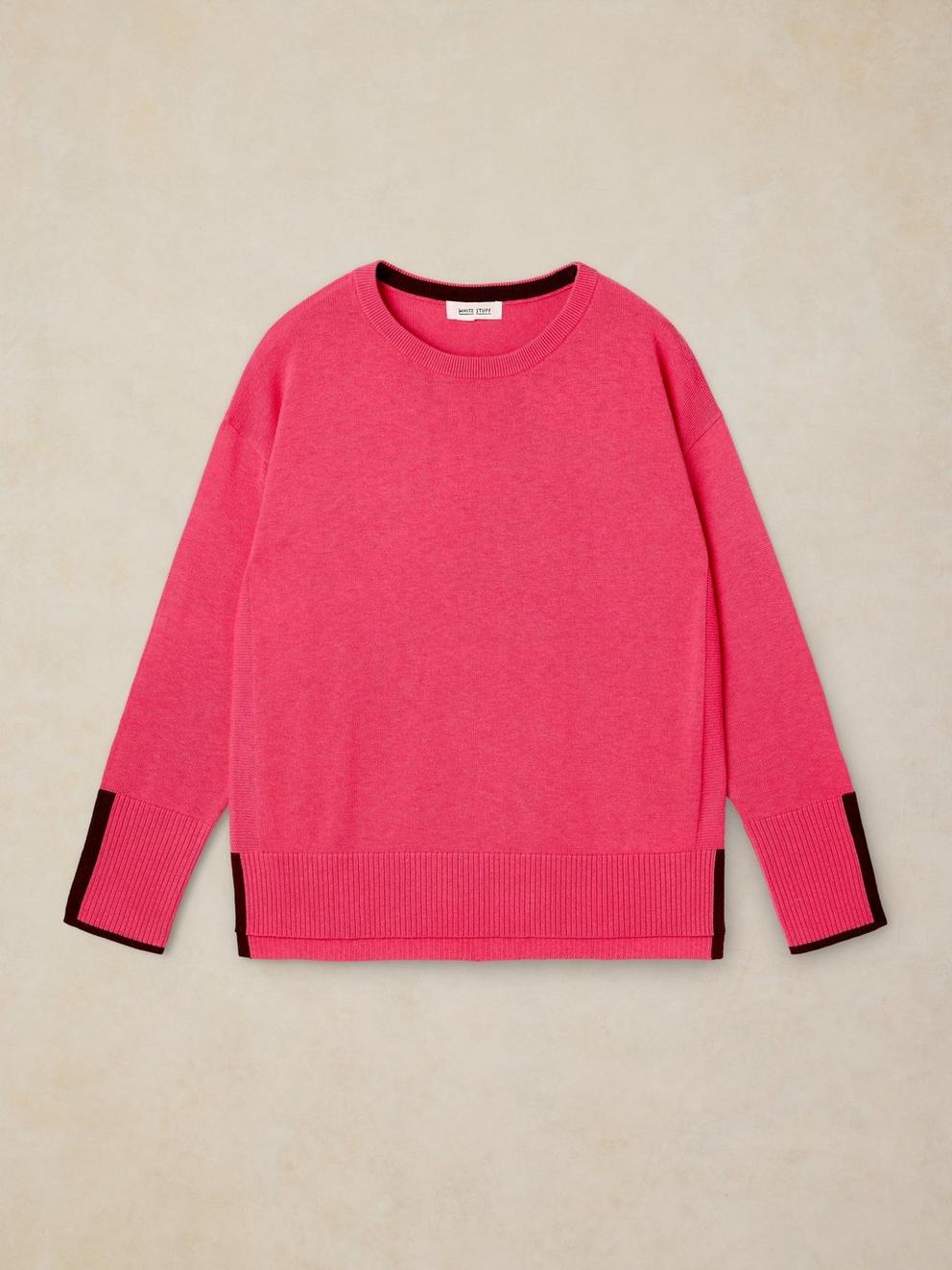 OLIVE JUMPER in BRT PINK - FLAT FRONT