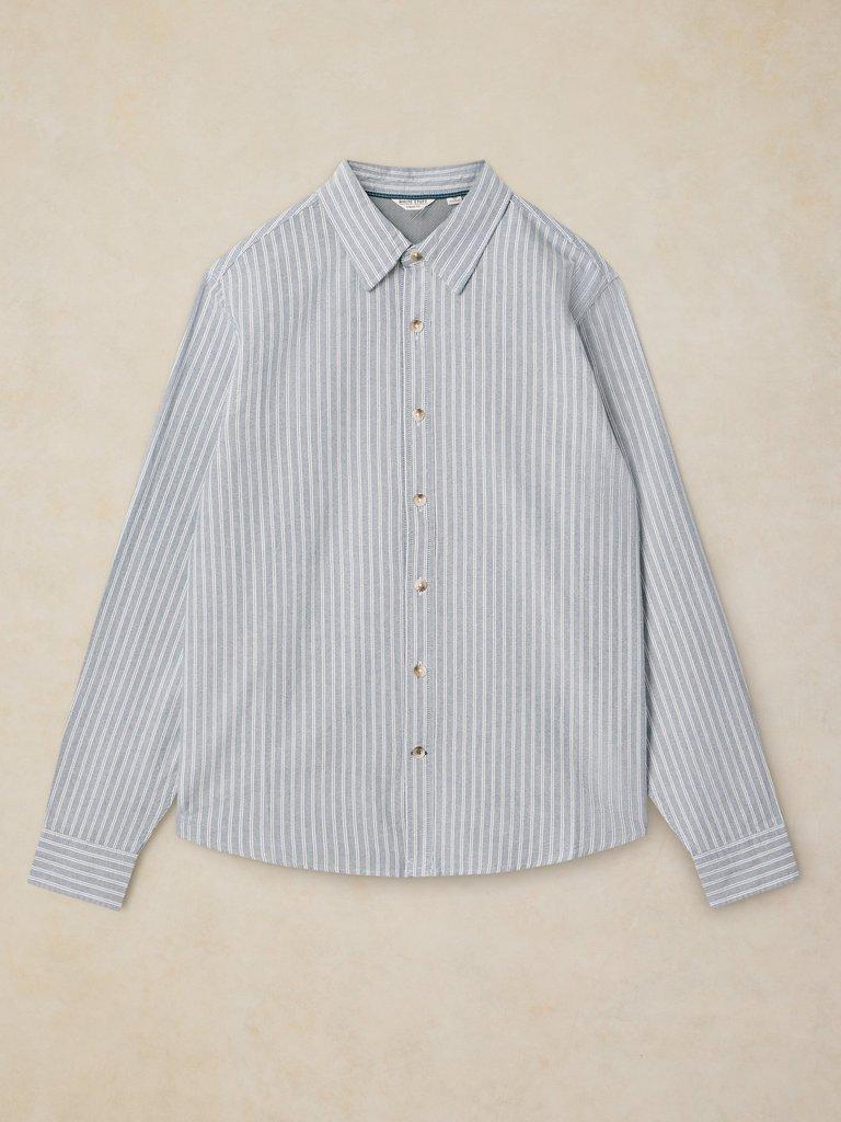 BRUTON OXFORD SHIRT in BLUE MLT - FLAT FRONT