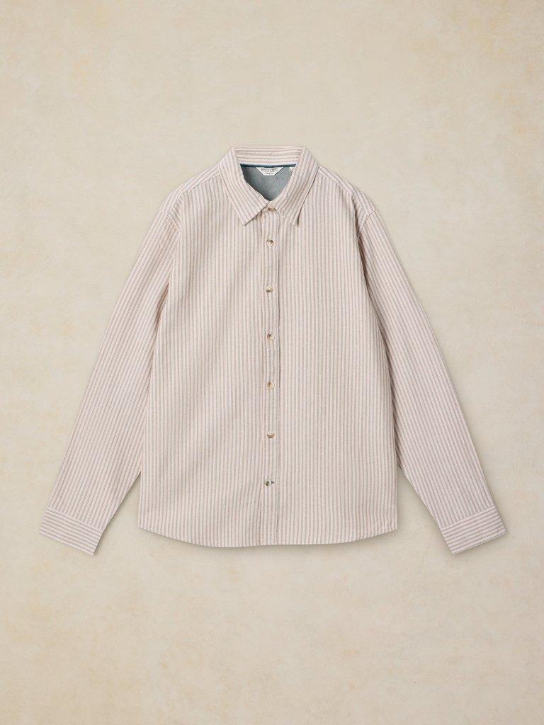 BRUTON OXFORD SHIRT in PINK MLT - FLAT FRONT