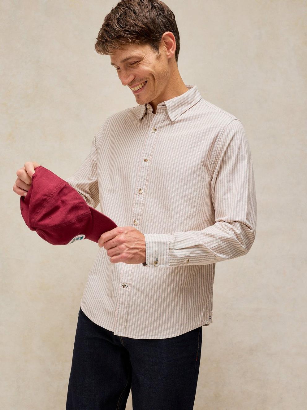 BRUTON OXFORD SHIRT in PINK MLT - LIFESTYLE