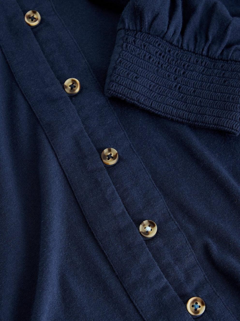 RONLEY SHIRT in DARK NAVY - FLAT DETAIL