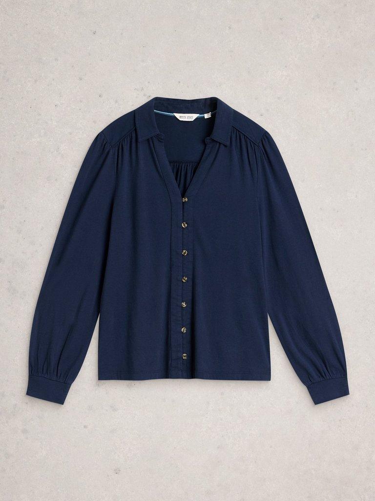 RONLEY SHIRT in DARK NAVY - FLAT FRONT