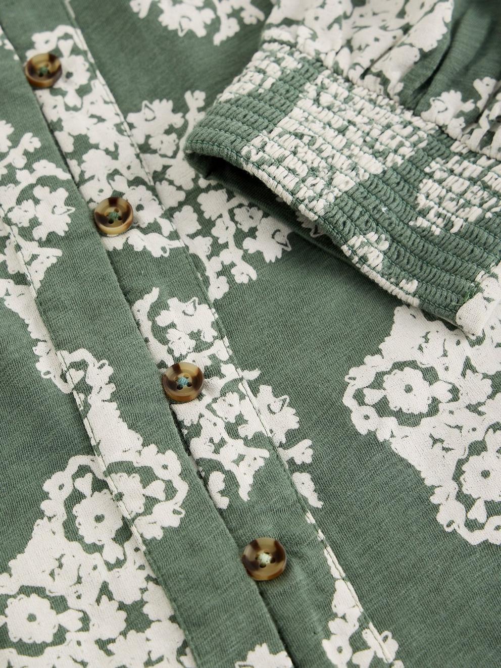 RONLEY SHIRT in GREEN PR - FLAT DETAIL