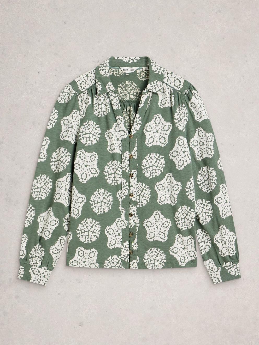 RONLEY SHIRT in GREEN PR - FLAT FRONT