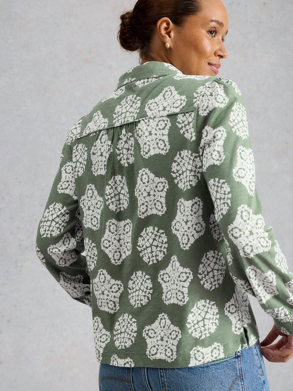 RONLEY SHIRT in GREEN PR - MODEL BACK