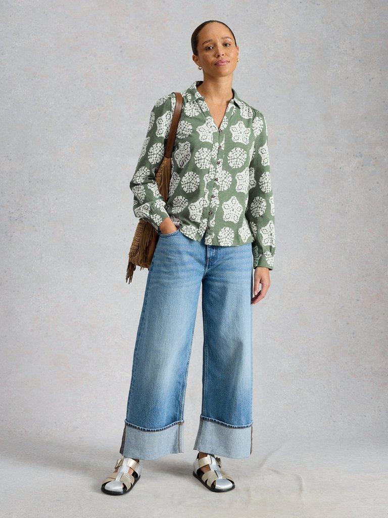 RONLEY SHIRT in GREEN PR - MODEL FRONT