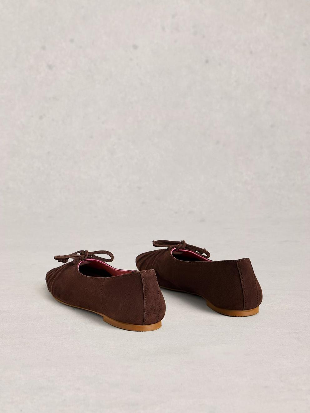 Lace Drop Back Ballerina in DK BROWN - FLAT BACK