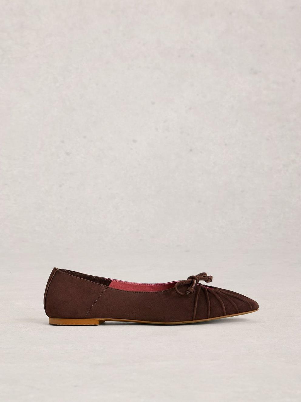 Lace Drop Back Ballerina in DK BROWN - LIFESTYLE