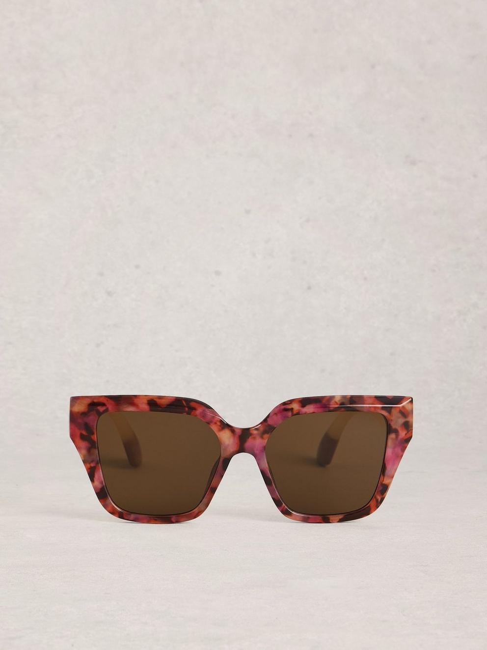 Oversized Cat Eye Sunglasses in PINK MLT - FLAT BACK