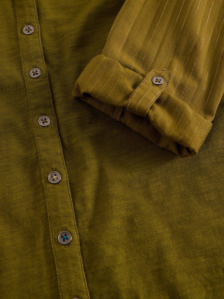 ANNIE SPARKLE MIX SHIRT in MID GREEN - FLAT DETAIL