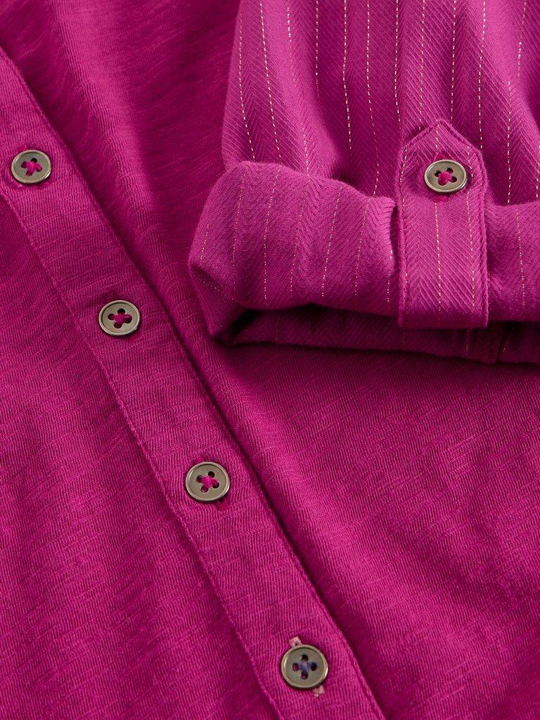 ANNIE SPARKLE MIX SHIRT in MID PINK - FLAT DETAIL