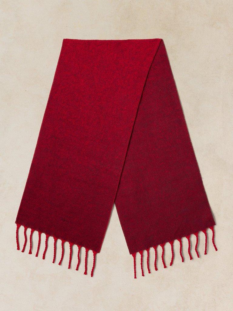 SARAH OMBRE SCARF in DK RED - FLAT BACK