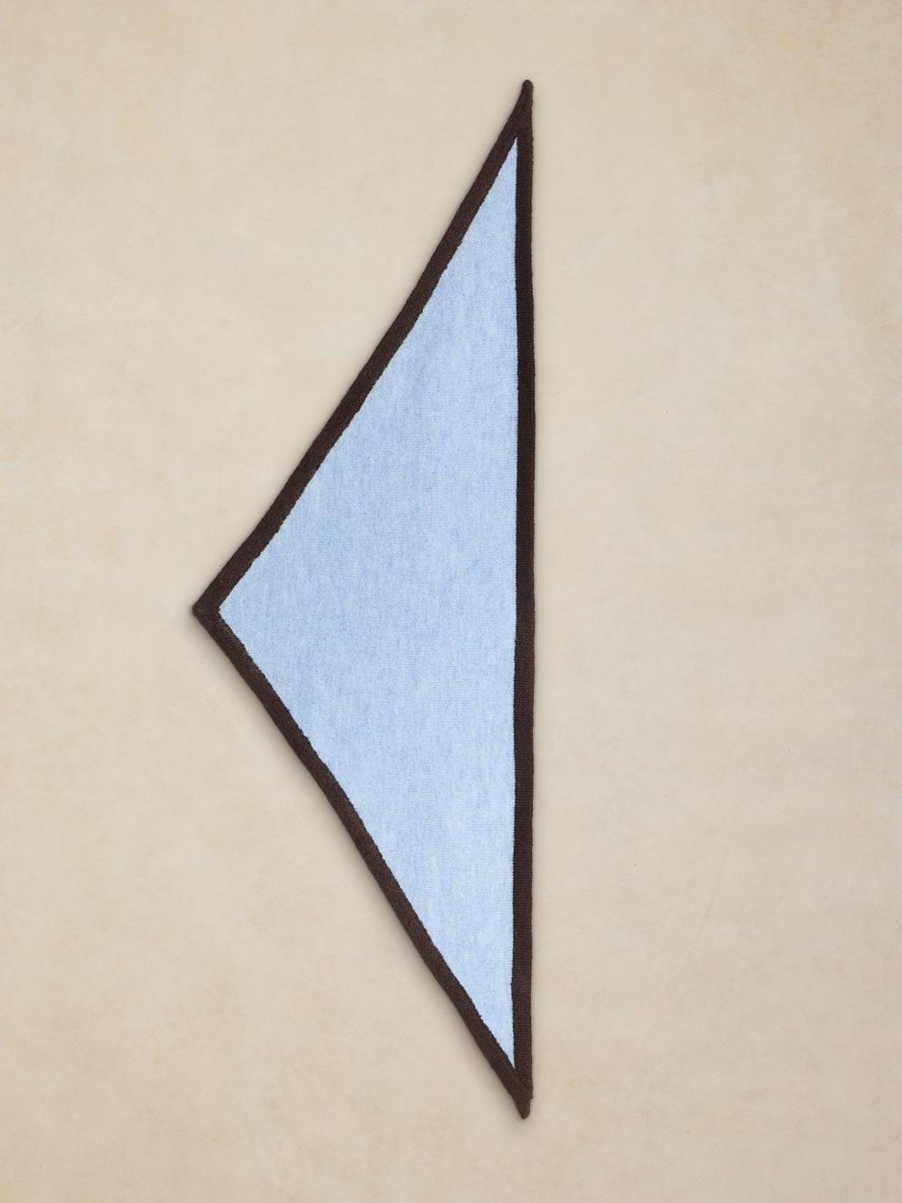 TRIANGLE SCARF in LGT BLUE - FLAT BACK