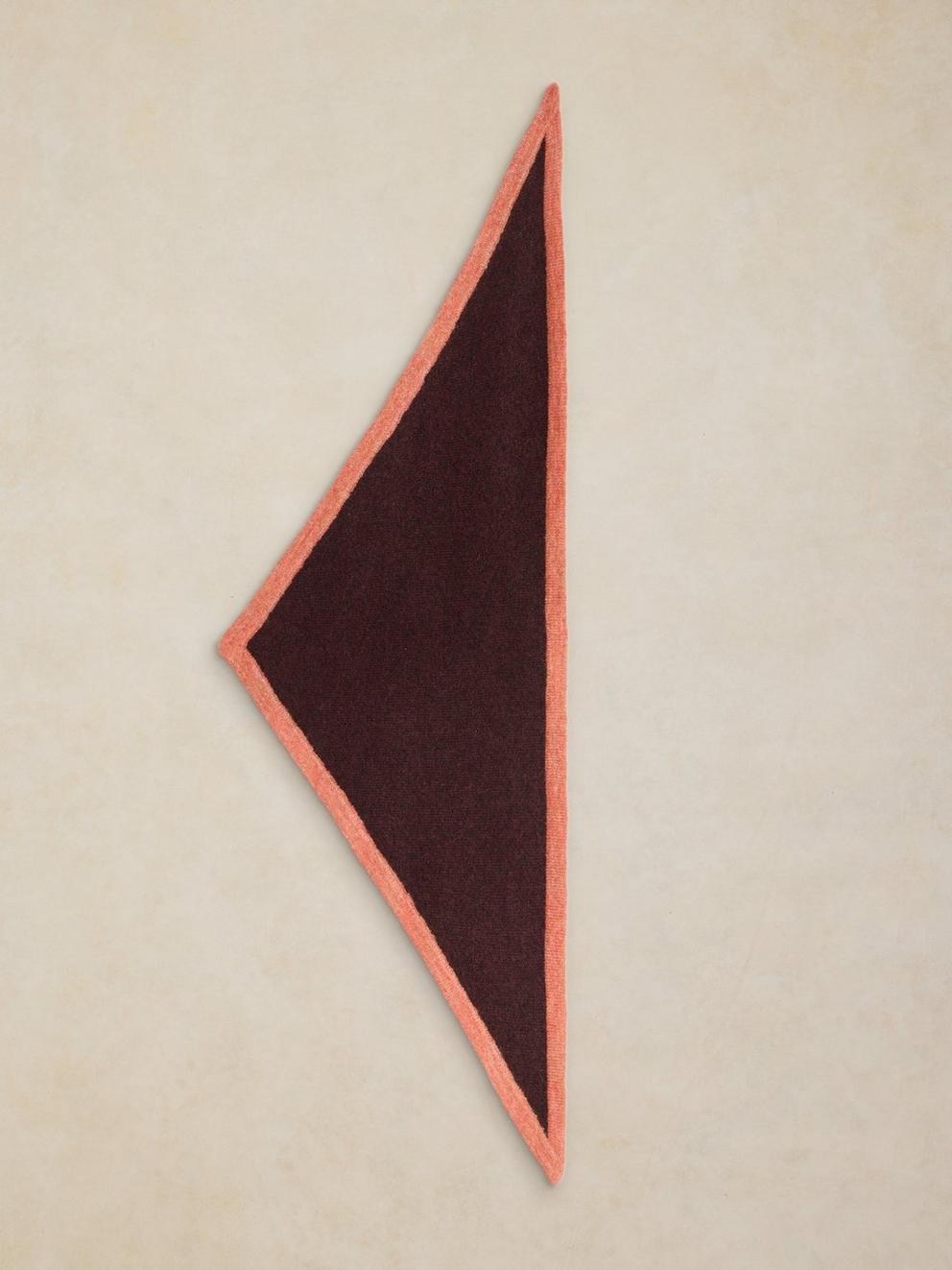 TRIANGLE SCARF in MID PLUM - FLAT BACK