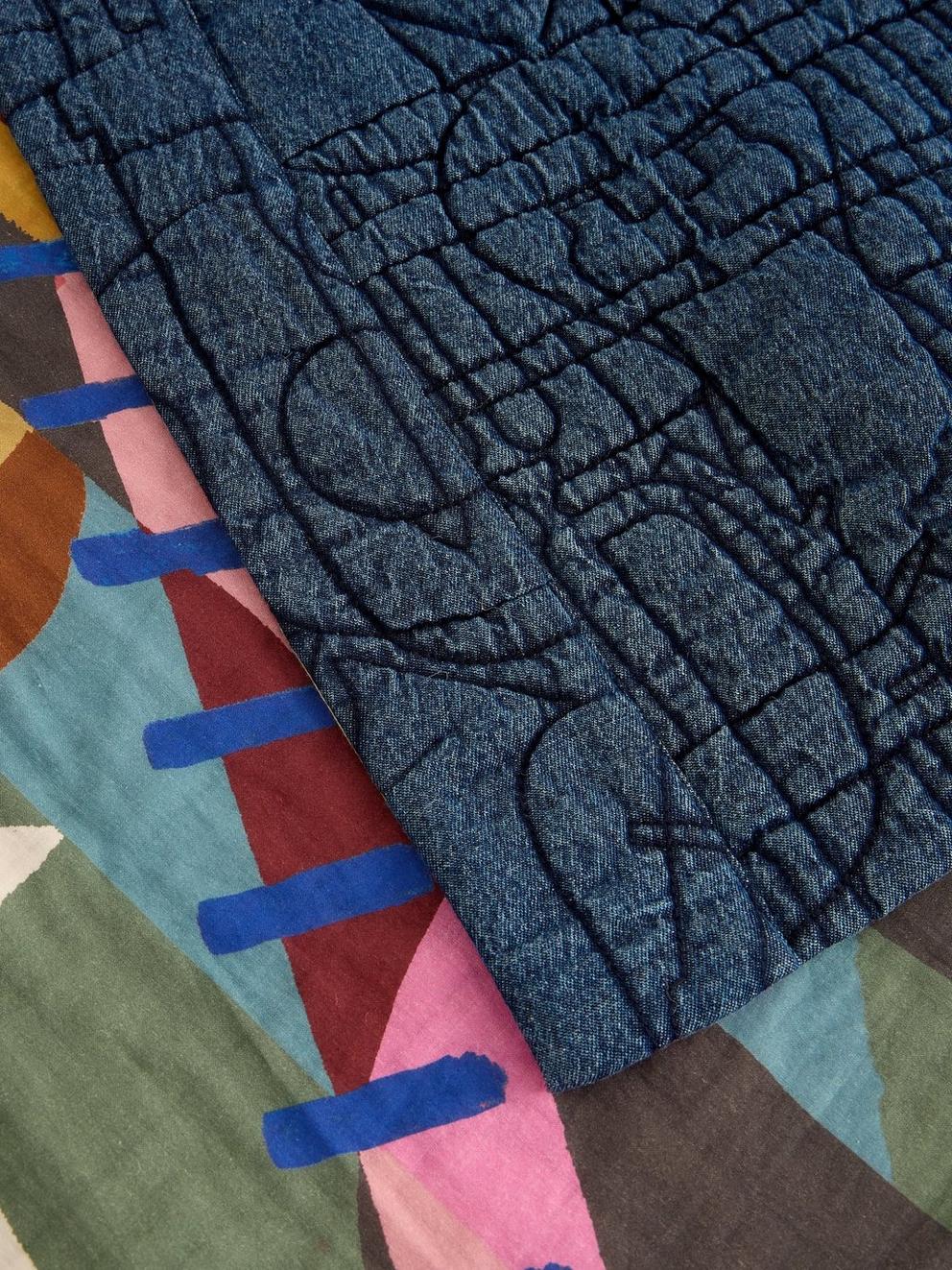 ELODIE REVERSIBLE JACKET in BLUE MLT - FLAT DETAIL