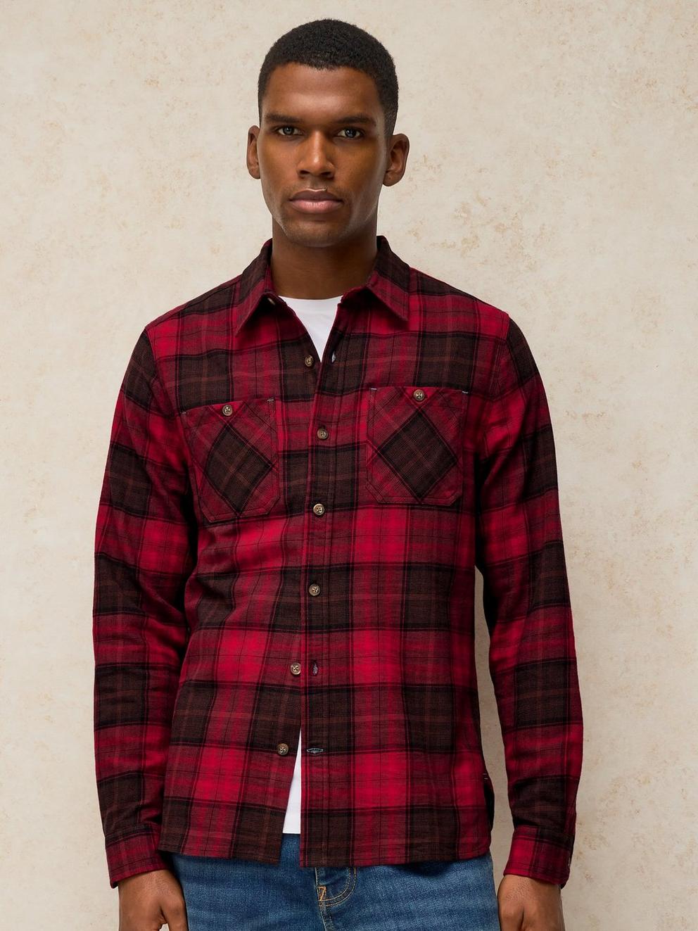 HEYWOOD CHECK SHIRT in RED MULTI | White Stuff