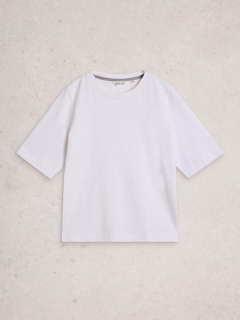 KHLOE TEE in BRIL WHITE - FLAT FRONT
