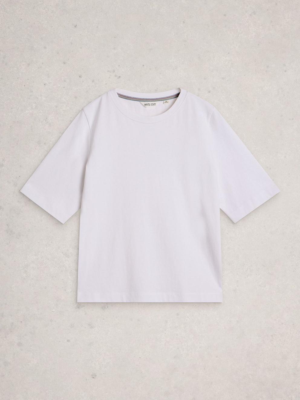 KHLOE TEE in BRIL WHITE - FLAT FRONT