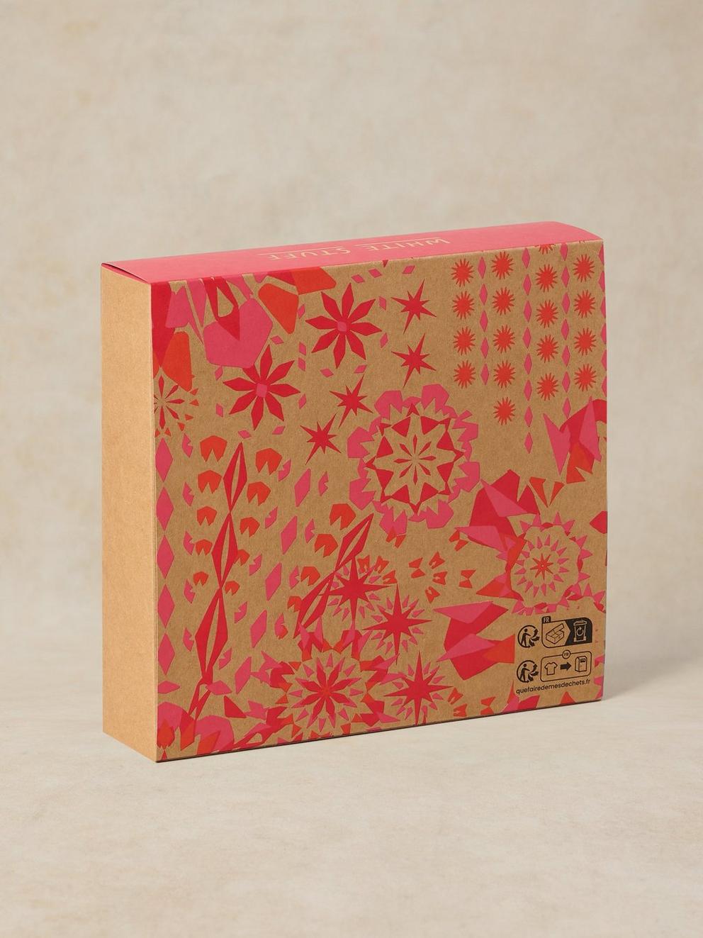 4 PACK KNICKER BOX SET in RED MLT - FLAT BACK