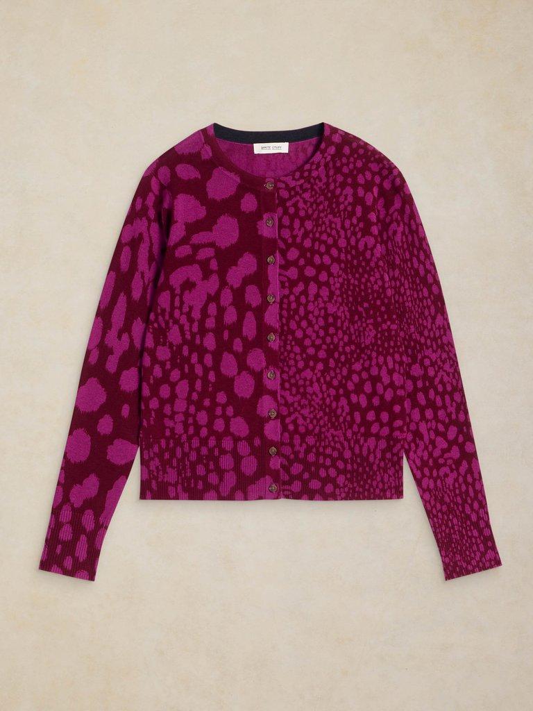 LOIS PRINT CARDI in PINK MLT - FLAT FRONT
